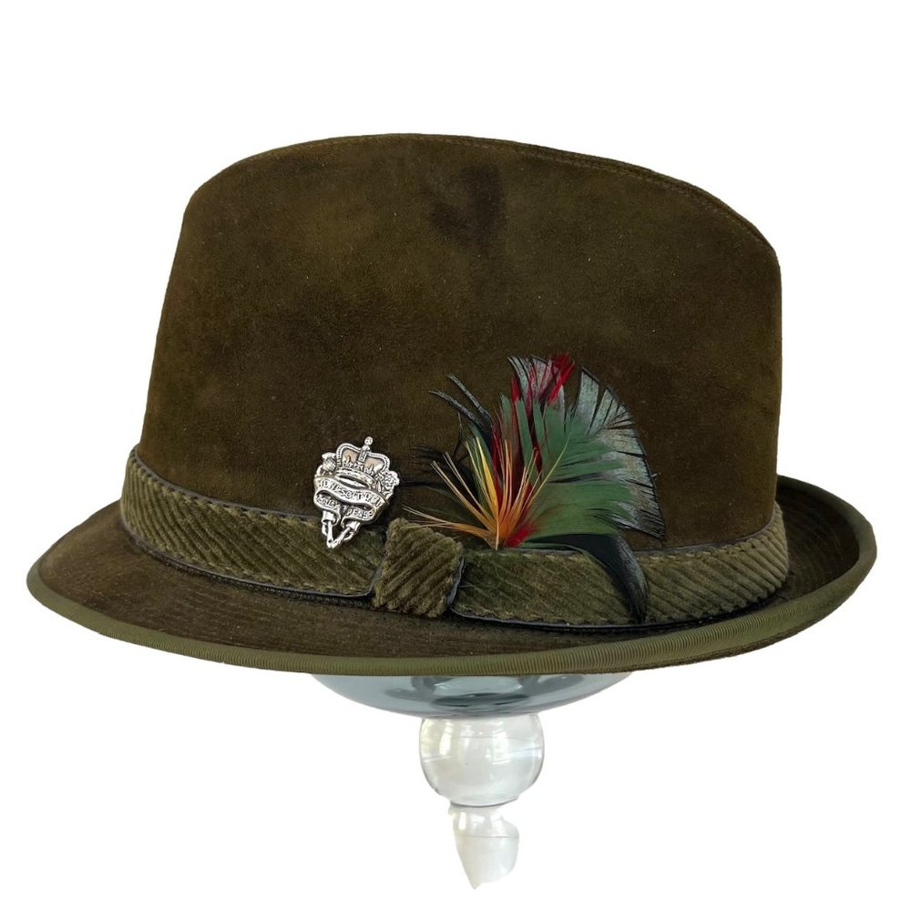 Men's Vintage Green Fur Felt Champ 2230 Stretchlin Hat Size 7 - 7 1/8 Medium